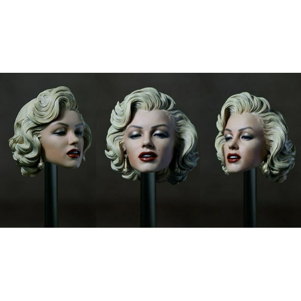 Custom 1/6 Scale Marilyn Monroe Head Sculpt for Custom Hot Toys Phicen in stock